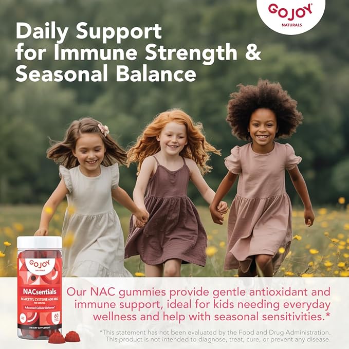 GOJOY NACsentials 7-in-1 NAC Gummies 600mg – Supports Glutathione Liver &amp Antioxidant Wellness – N-Acetyl Cysteine with Vitamin C ALA Quercetin &amp Astaxanthin – Vegan Sugar-Free