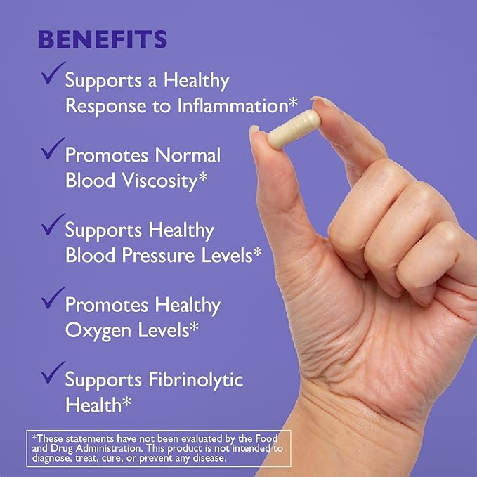 Serracor-NK – 300 Vegetarian Capsules – Circulatory and Respiratory Support – Natural Systemic Enzymes Formula – Contains Acid-Resistant Serrapeptase &amp Acid-Resistant Nattokinase