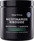 Advanced NAD+ Complex - NMNH Supplement Alternative - 50 Day Supply - Triple Action NAD+ Supplement - Nicotinamide Riboside - Resveratrol - Quercetin - Third-Party Tested - Made in USA