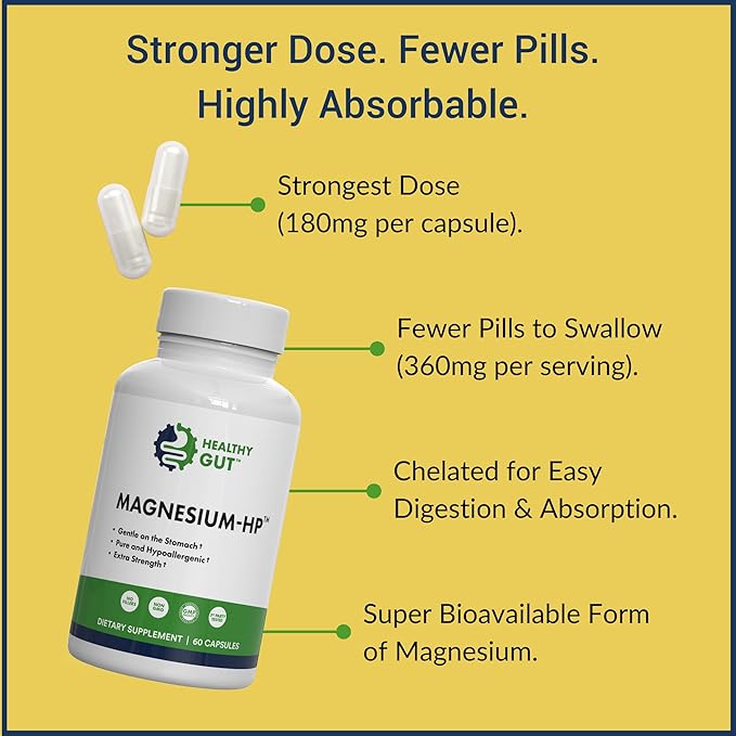 Healthy Gut Tributyrin-X Biome Builder 30 Softgels and Magnesium-HP 60 Capsules