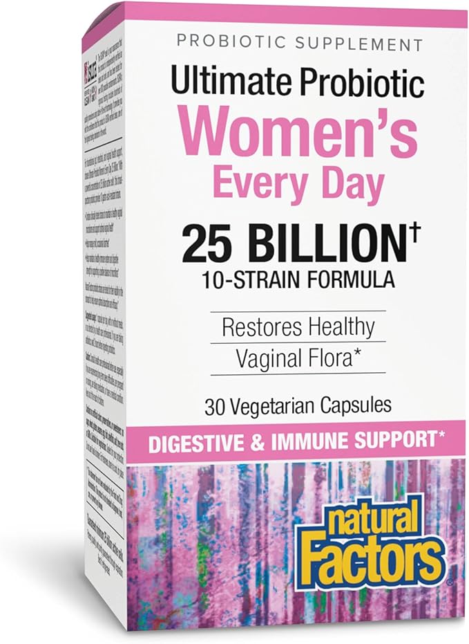 Natural Factors Ultimate PROBIOTIC Women's Every Day 25 Billion 30 Vegetarian Capsules