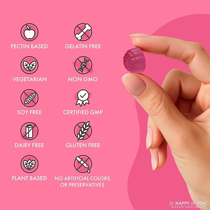 Biotin Gummies 10000mcg – 120 Count – Supports Healthy Hair &amp Stronger Nails – Fast Absorption Supplement for Men &amp Women – Vegan Non-GMO Pectin Gelatin Free – Made in USA