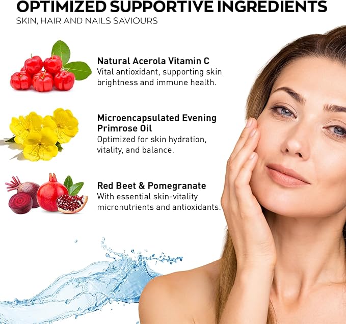 Granions Biotin Keratin Collagen Complex and Marine Collagen Lemon Powder Hair Growth and Beauty Bundle