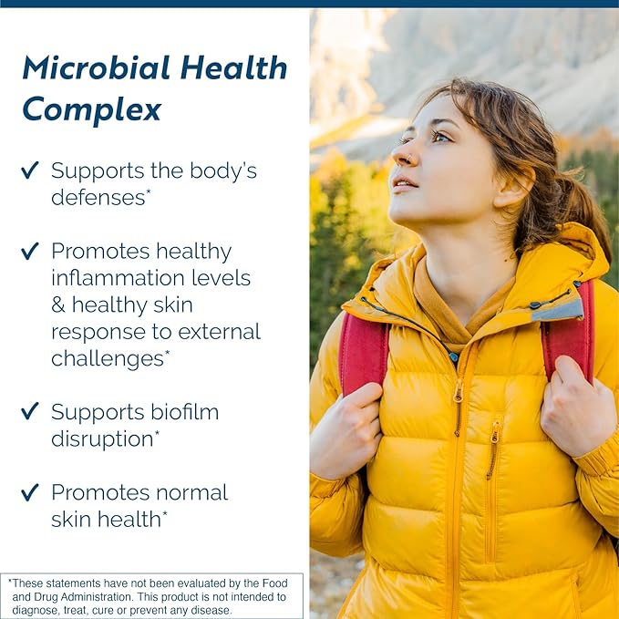 Researched Nutritionals Microbinate - Microbial Health Complex - Promotes Healthy Inflammation Response Biofilm Disruption &amp Immune Support - Olive Leaf Oregano &amp Turmeric Extract (120 Capsu