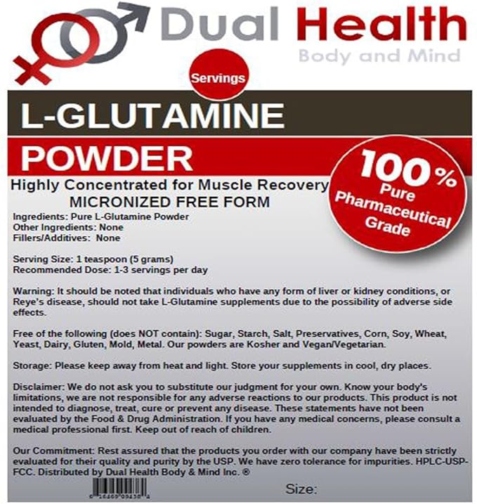 L-Glutamine (5 lbs) Pure Powder 5000mg Free Form Bulk Supplements Made in USA Immune Digestion GI Support Leaky Gut Health Muscle Energy Stamina Endurance Strength