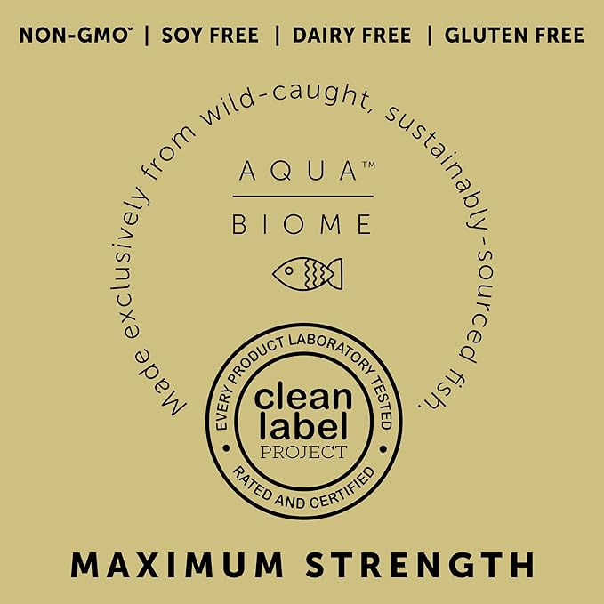 Enzymedica Aqua Biome Maximum Strength Omega 3 Fish Oil 60 Softgels