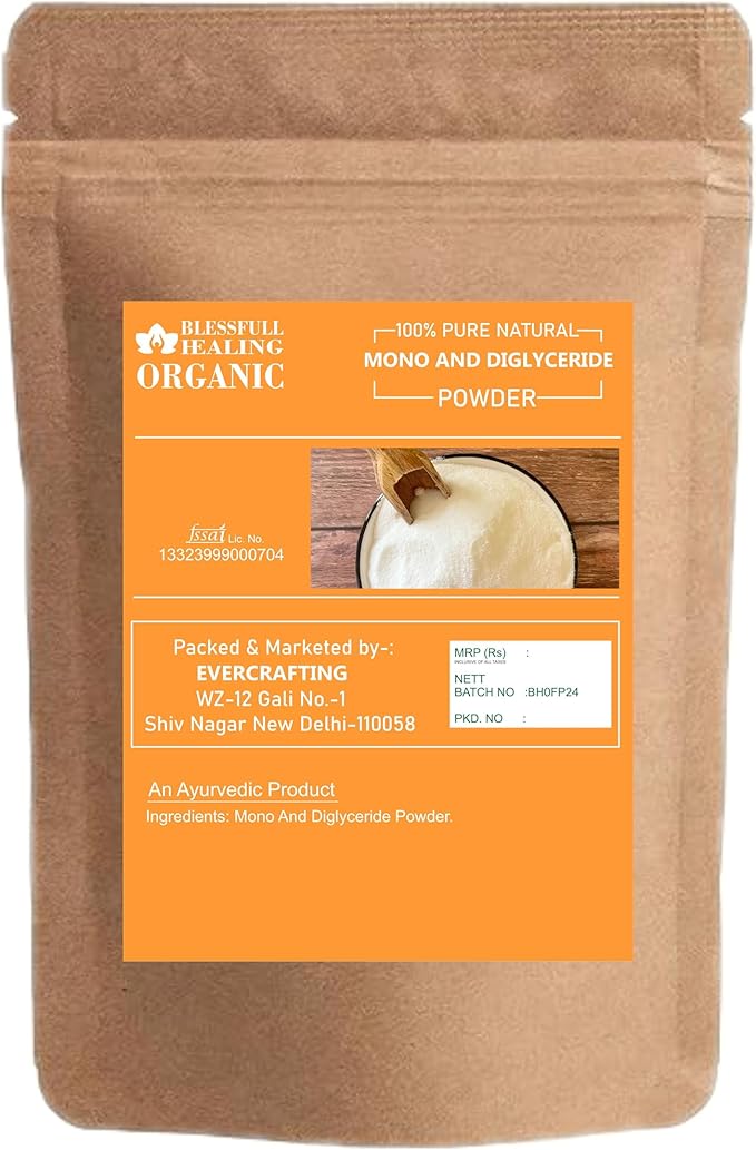 Blessfull Healing Organic Mono And Diglyceride Powder 100% Pure Natural 100 Gram / 3.52 oz