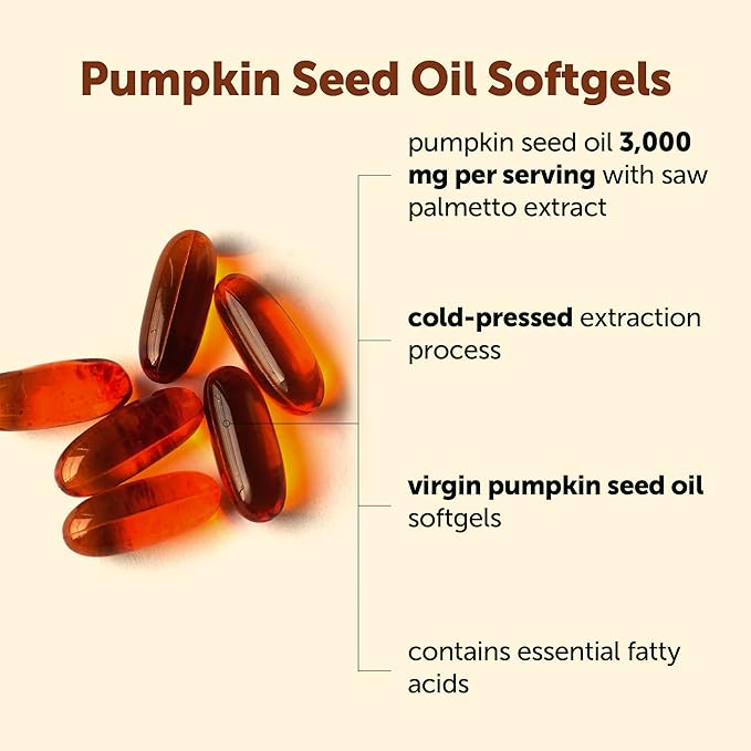 Micro Ingredients Pumpkin Seed Oil with Saw Palmetto 150 Softgels | Cold Pressed Pure Virgin Oil Essential Fatty Acids &amp Phytosterols | Natural Herbal Supplement | Non-GMO