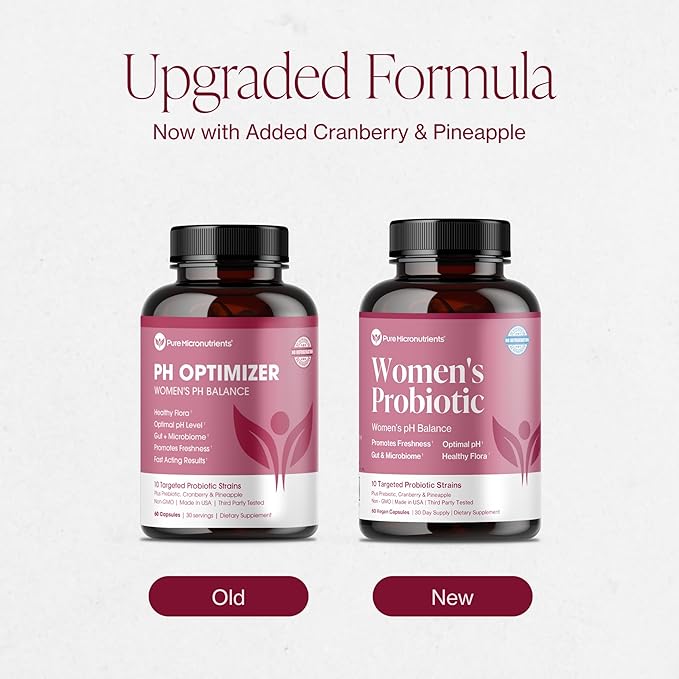Pure Micronutrients pH Balance Vaginal Probiotics for Women - Odor &amp Itch Support - Vaginal Health Pills with Cranberry Lactobacillus &amp Prebiotics - Feminine Wellness Daily Supplement - 60 Ca