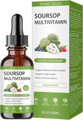 Simply Sours Organic Soursop Graviola Extract Drops - 5000mg Pure Leaf &amp Fruit Liquid Supplement Sugar-Free Gluten-Free 2 fl oz (60 Servings)