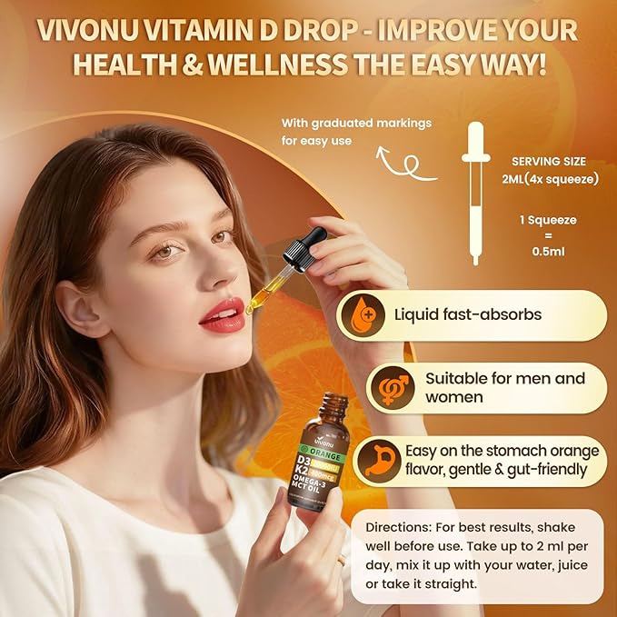 VivoNu Vitamin D3 K2 10000 IU with MK7-300 Virgin Coconut Oil Softgels 2 in 1 Vitamins D &amp K Complex | Vitamina D3 con K2 ((3 Bottle))