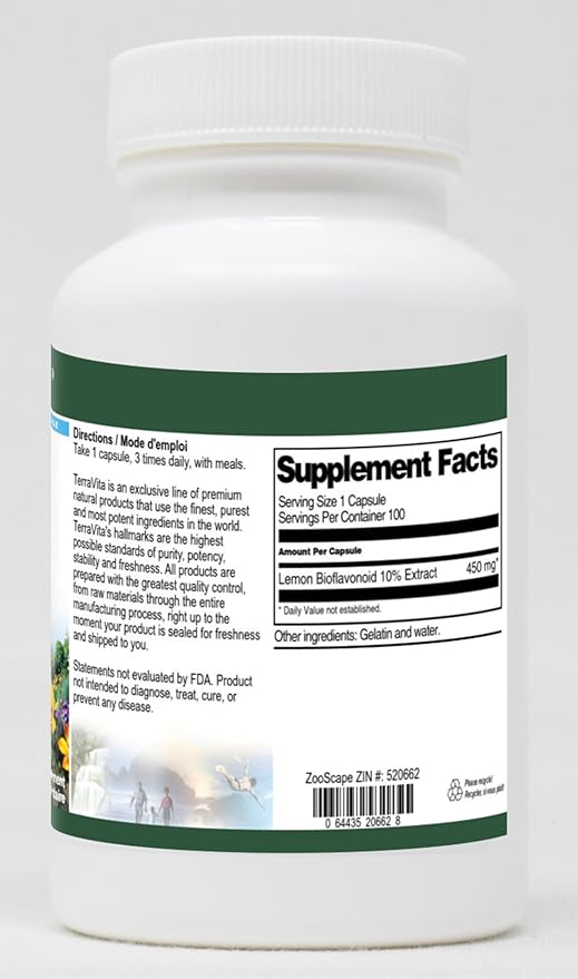 Lemon Bioflavonoid 10% - 450 mg (100 Capsules ZIN: 520662) - 3 Pack