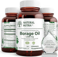 Natural Borage Oil Supplement – Rich in Gamma-linolenic Acid (GLA) A Potent Omega-6 Essential Fatty Acid Known for Supporting Skin Nerve and Joint Health 30 Soft gels.