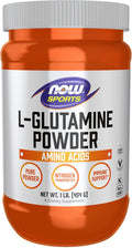 NOW Foods Sports Nutrition L-Glutamine Pure Powder Nitrogen Transporter* Amino Acid 1-Pound