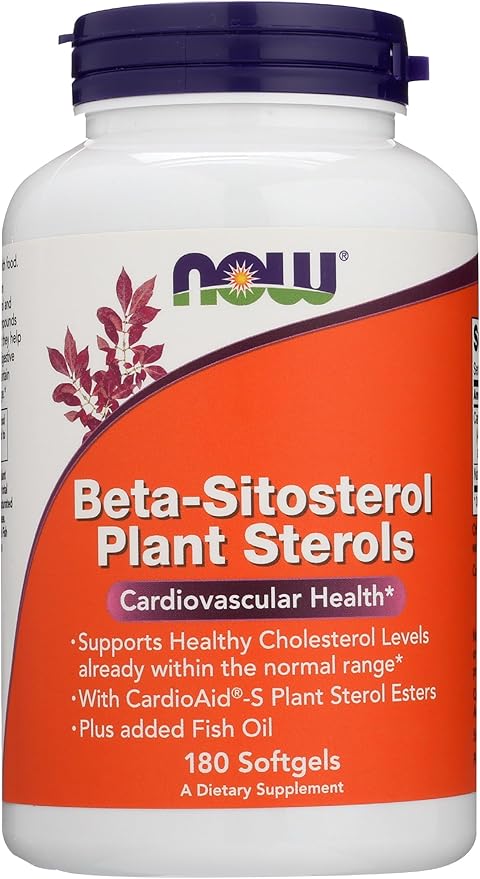 NOW FOODS SPO Beta-Sitosterol Plant Sterols with Fish Oil 180 Count
