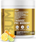 RAW Pre Workout Powder Thavage (Champion Mentality) - Chris Bumstead Sports Nutrition Supplement for Men &amp Women - Cbum Pre Workout for Working Out Hydration Mental Focus &amp Energy - 40 Serv