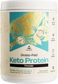 LevelUp Keto Protein with Collagen Peptides Energizing MCT Whey Isolate Protein Ketogenic Protein Powder Supplement - Vanilla Sweet Cream