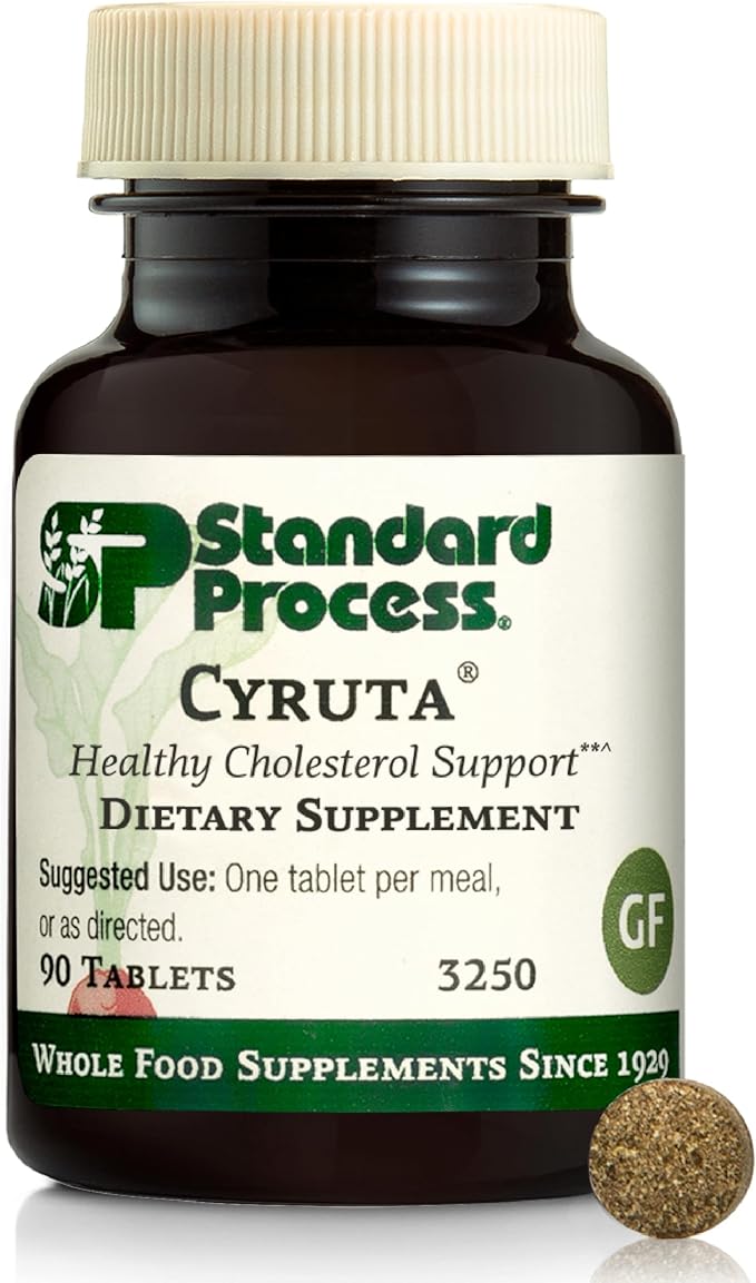 Standard Process Cyruta - Healthy Metabolic Process &amp Circulation Support Supplement - Healthy Heart Supplement with Organic Buckwheat Flour &amp Bovine Adrenal Cytosol Extract - 90 Tablets