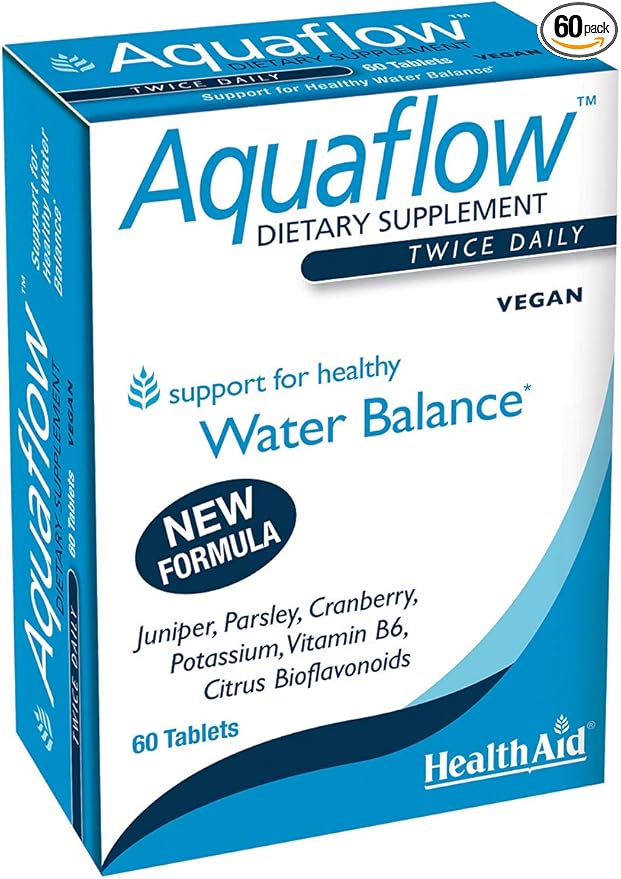 Aquaflow Water Balance Support Tablets – Helps Maintain Healthy Fluid Balance &amp Reduce Occasional Water Retention – Botanical Blend with Juniper Parsley &amp Cranberry – Vegan – 60 Tablets*