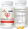 Besibest Ubiquinol CoQ10-600mg-Softgel Active Coq10 Ubiquinol Supplement with Vitamin E &amp Omega 3 6 9 High Absorption-Coenzyme-Q10 Powerful Antioxidant for Energy Production Tested 60 Count
