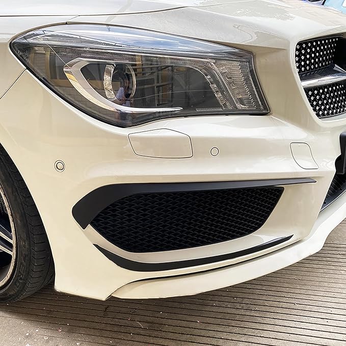 Compatible with Mercedes-Benz CLA-Class C117 CLA200 260 CLA45 AMG 2013-2015 Front Bumper Spoiler Splitter Air Intake Grille Trim Cover