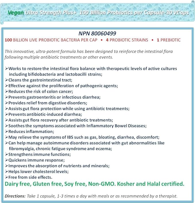 Nova Probiotics Vegan Ultra Force Plus 100 Billion 30 Vcaps