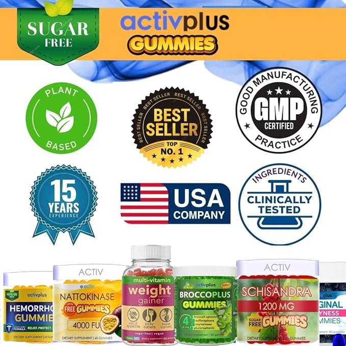 Gainer for Women | 10 clinically Studied Ingredients | Plant Based Vegan Strawberry Flavor | Packaging May Vary | Sugar Free 60 Gummies