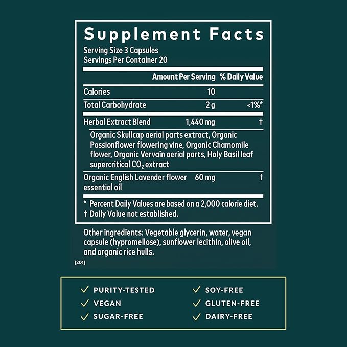 Gaia Herbs Calm Kit - Adrenal Health Daily Support Calm A.S.A.P. Ashwagandha Gummies Golden Milk