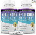 (2 Pack) Keto Burn Diet Pills 1275MG New &amp Improved Formula Contains Apple Cider Vinegar Extra Virgin Olive Oil Powder Green Tea Leaf 120 Capsules