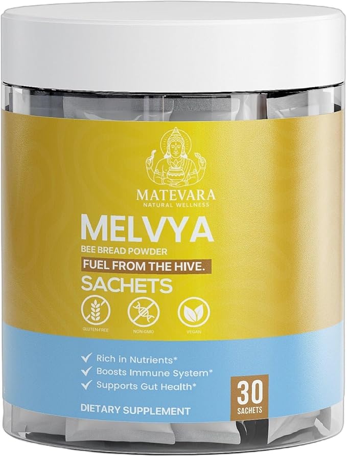 Melvya Bee Bread Powder |Nutrient-Rich Wellness Powder | 30 Servings