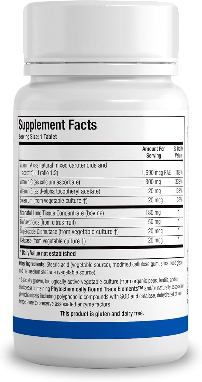 Biotics Research Pneuma-Zyme – Respiratory Support with Neonatal Lung Supports Optimal Lung Function &amp Respiratory Tissue Health Upper Respiratory Health 100 Tabs