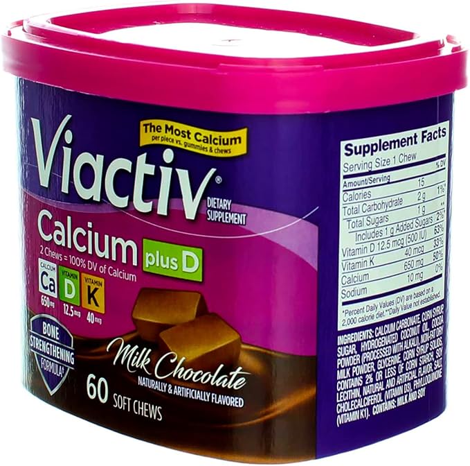 Viactiv Calcium Choc Chew Size 60ct Viactiv Calcium Chocolate Chew 60ct