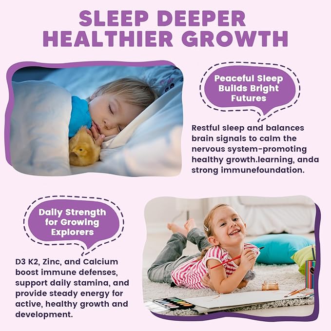 Magnesium Gummies for Kids &amp Adults - 400/200mg Magnesium Glycinate with L-Theanine Chamomile D3 &amp K2 Kids Sleep Gummies Melatonin Free for Zzz &amp Relax Cognition - Sugar Free 60 C