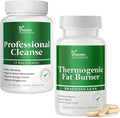 DR VITAMIN SOLUTIONS Professional Detox Cleanse and Thermogenic Fat Burner Bundle - 15 Day Cleanse for Weight Management Gut Health and Bloating Relief - 2-Pack of Each