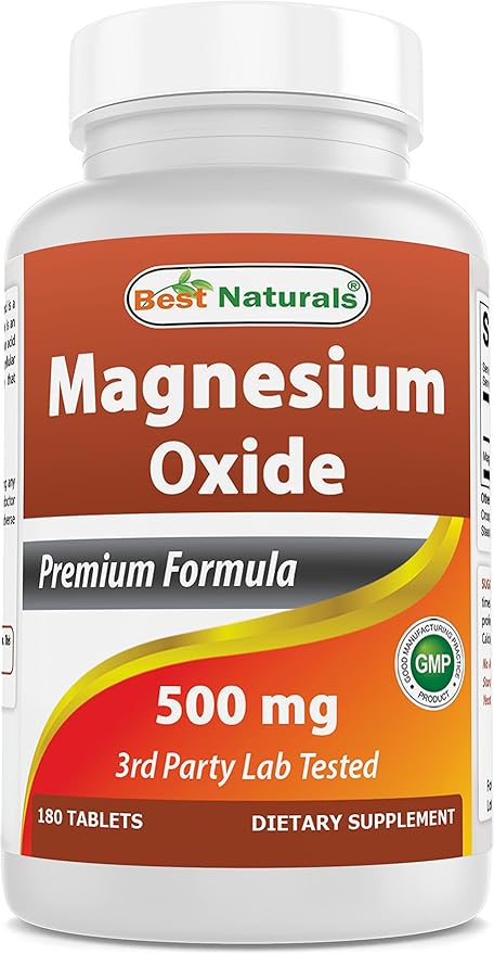 Best Naturals BCAA Powder 8 OZ &amp Magnesium Oxide 500 mg