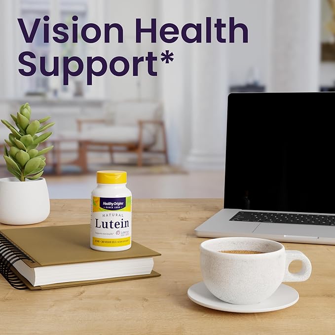 Healthy Origins Lutein 20 mg (Lutemax 2020 with Zeaxanthin Non-GMO Vegan Eye Support) 180 Veggie Gels