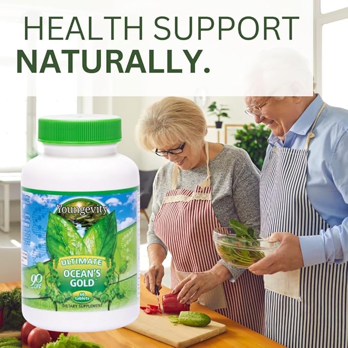 Youngevity Ultimate Ocean's Gold – Supports Thyroid Health Heart Function and Hormone Balance with Ocean-Derived Nutrients - 60 Tablets (Pack of 2)