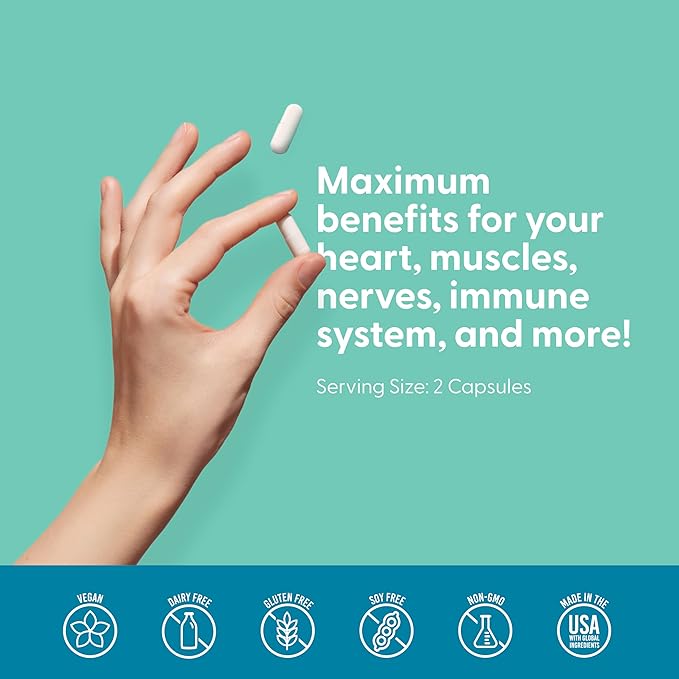 Lively Vitamin Co. Magnesium Ease - Chelated - Highly Bioavailable - Tension - Stress - Nerves - Immune Function - RLS - Gluten Dairy Soy Free - Non-GMO - 360 Vegan Capsules