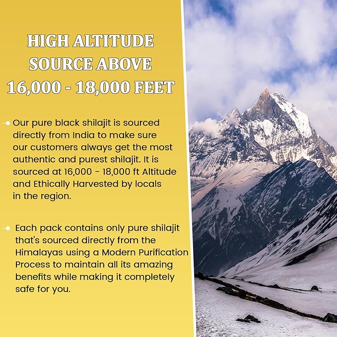 FOUZEE Pure Himalayan Mountains Shilajit - 77% + Fulvic Acid Authentic Hard Consistency Natural Source of Fulvic Acid Over 85 Trace Minerals Includes Stainless Steel Spoon (50 Grams)