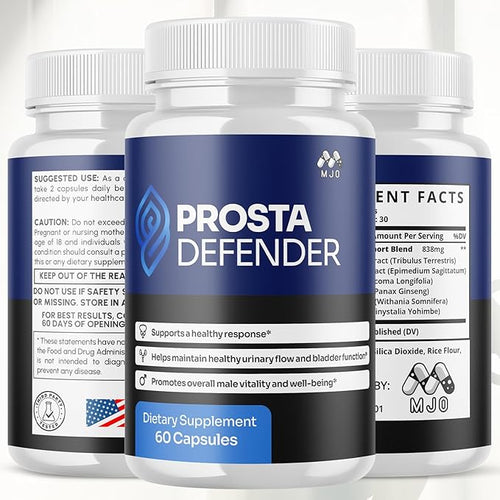 (3 Pack) Prosta Defender Capsules Official Prostadefender Pills with All Natural Ingredients Advanced Overall Health and Wellness Supplement Natural Maximum Strength Vitamin Formula (180 Capsules)