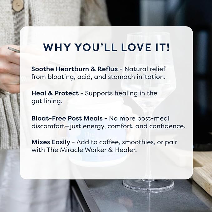 GutPersonal The Gut Soother L-Glutamine Powder Supplement: Restore Gut Lining Soothe Digestive Discomfort While Promoting Overall Gut Health 30 Servings (Chocolate)