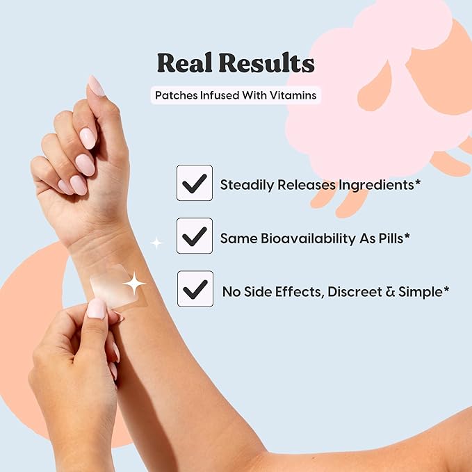 The Patch Brand Sleep Patches | Support Restful Sleep with Melatonin Valerian Root &amp B6 | All Natural Vitamins &amp Mineral Patch Plant Based and Cruelty Free Water Resistant Patches That Last A