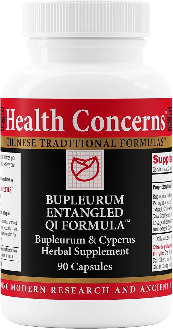 Health Concerns Bupleurum Entangled Qi Formula – Women's Hormonal Balance &amp Cyst Support Supplement – Traditional Chinese Herbal Formula – Blood Flow Liver Qi Cleanse – 90 Capsules