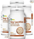 Soy Lecithin Softgels 500mg Lecithin with 4mg Beta-Carotene and 50IU Vitamin E Supplement 4 Packs of 60 Antioxidant &amp Liver Function Support Capsules Serving Size: 1 Softgel 120 Days Supply