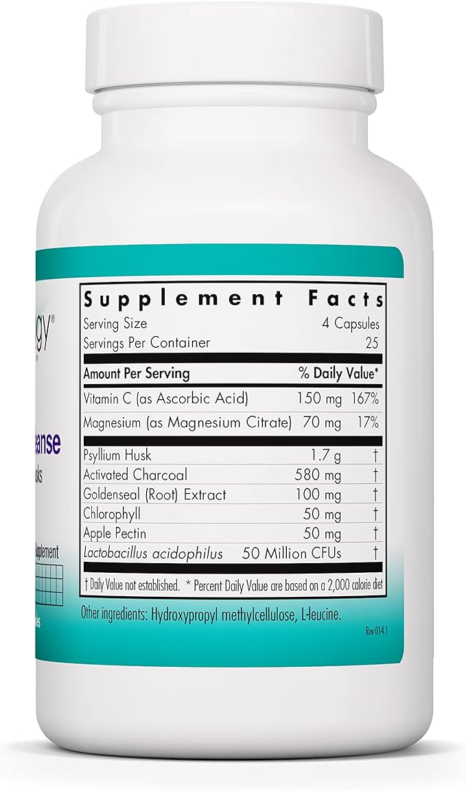 Nutricology Superior GI Cleanse Supplement - Gut Cleanse Detox Constipation Relief for Men &amp Women Colon Cleanse Magnesium - 100 Count