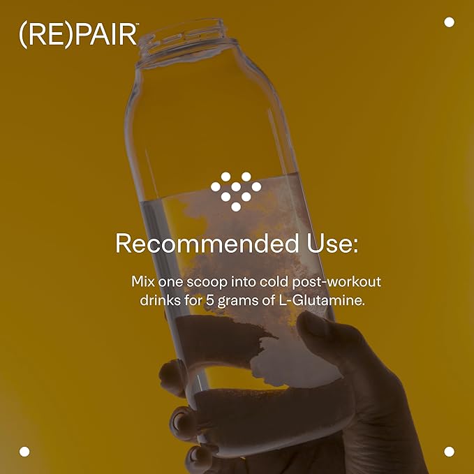 LTH Repair L-Glutamine - Trusted by Life Time Members - Amino Acid Supplement - for Digestive Health &amp Immune Support - Aids Muscle Recovery - Unflavored 90 Servings