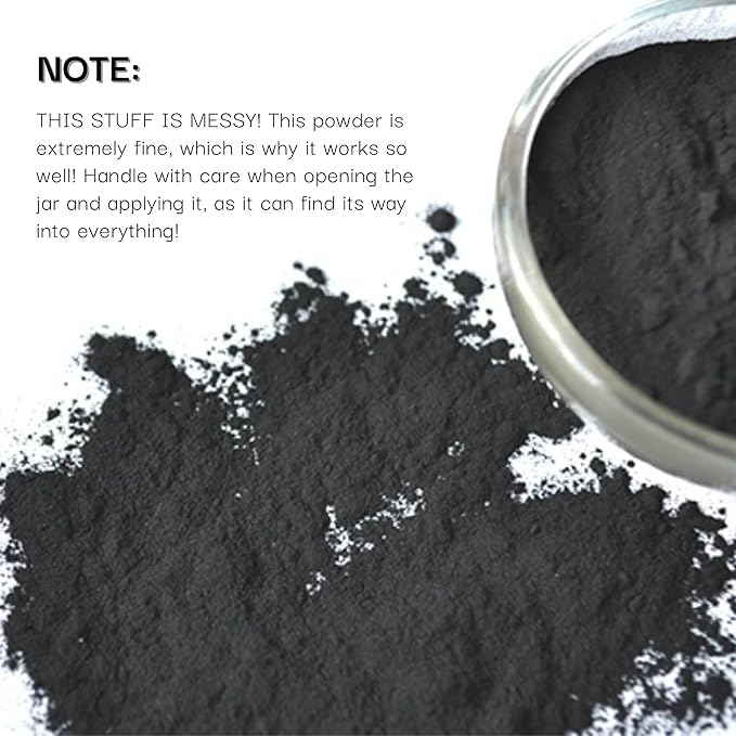 Organic Charcoal Powder Activated Charcoal Natural Vegan Organic GMO Free - Large Bottle 25 oz Powder - 3pack