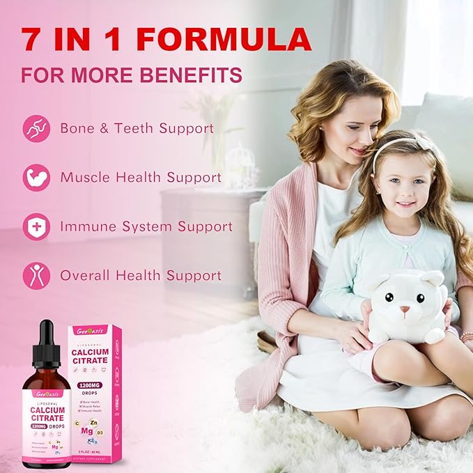Liposomal Liquid NAC &amp Calcium Citrate Drops N Acetyl Cysteine &amp Calcium Magnesium Zinc Supplement for Kids &amp Adults