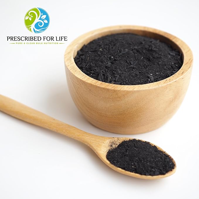 Prescribed For Life Activated Charcoal Powder Coconut Shell Charcoal Ultra Fine Husk Food Grade Powder (44lb)