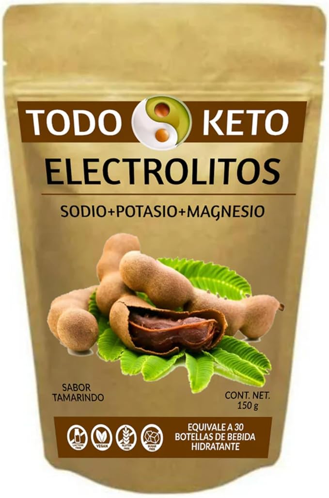 TODO Keto Electrolyte Powder Drink Mix Tamarind Flavor Sodium Potassium Magnesium Blend Keto-Friendly Hydration Support Sugar-Free Electrolytes 150g Resealable Pouch (Makes Up to 30 Drinks)